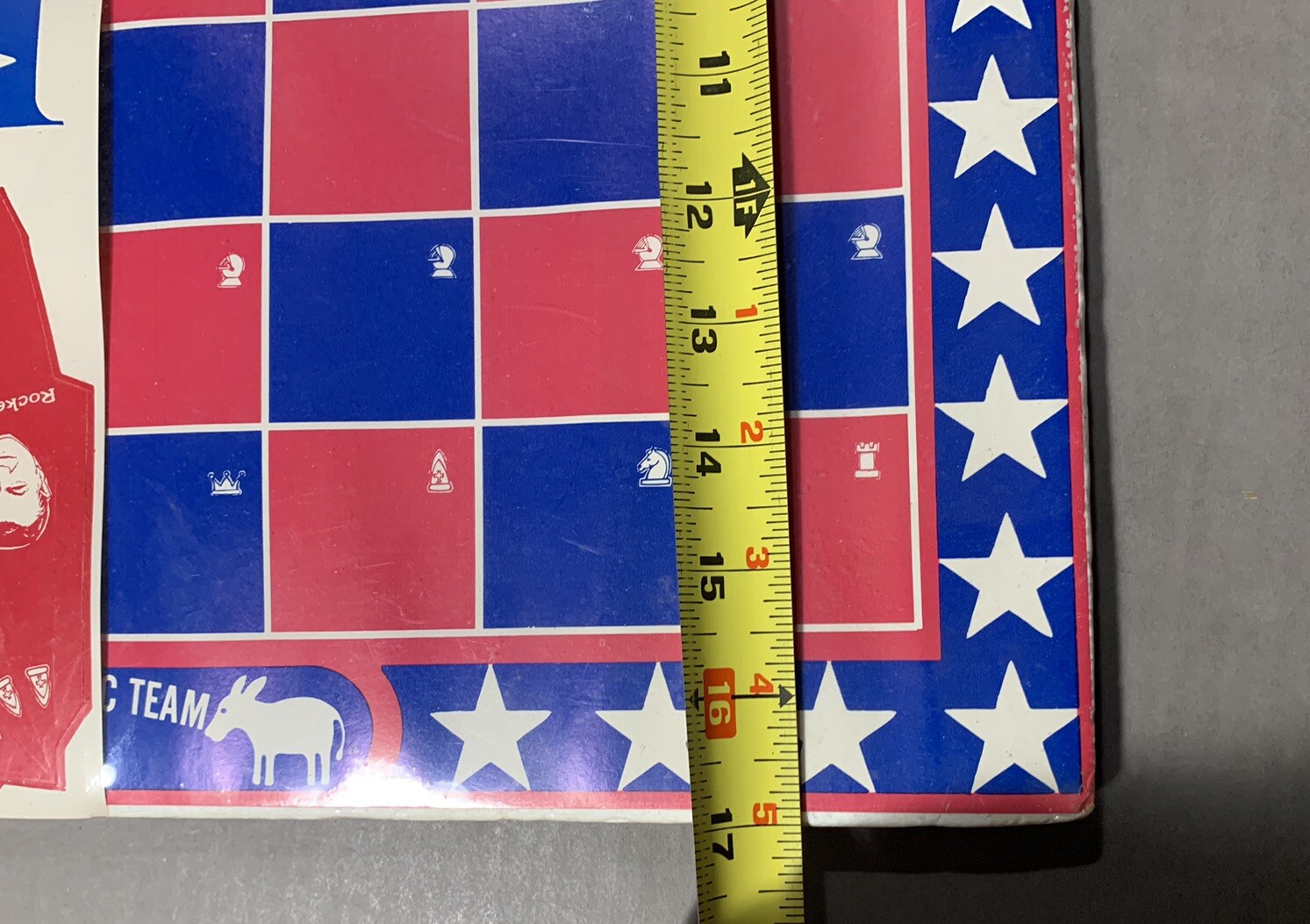 1968 Presidential Campaign Democrats VS. Republicans Checker Chess Game Politics