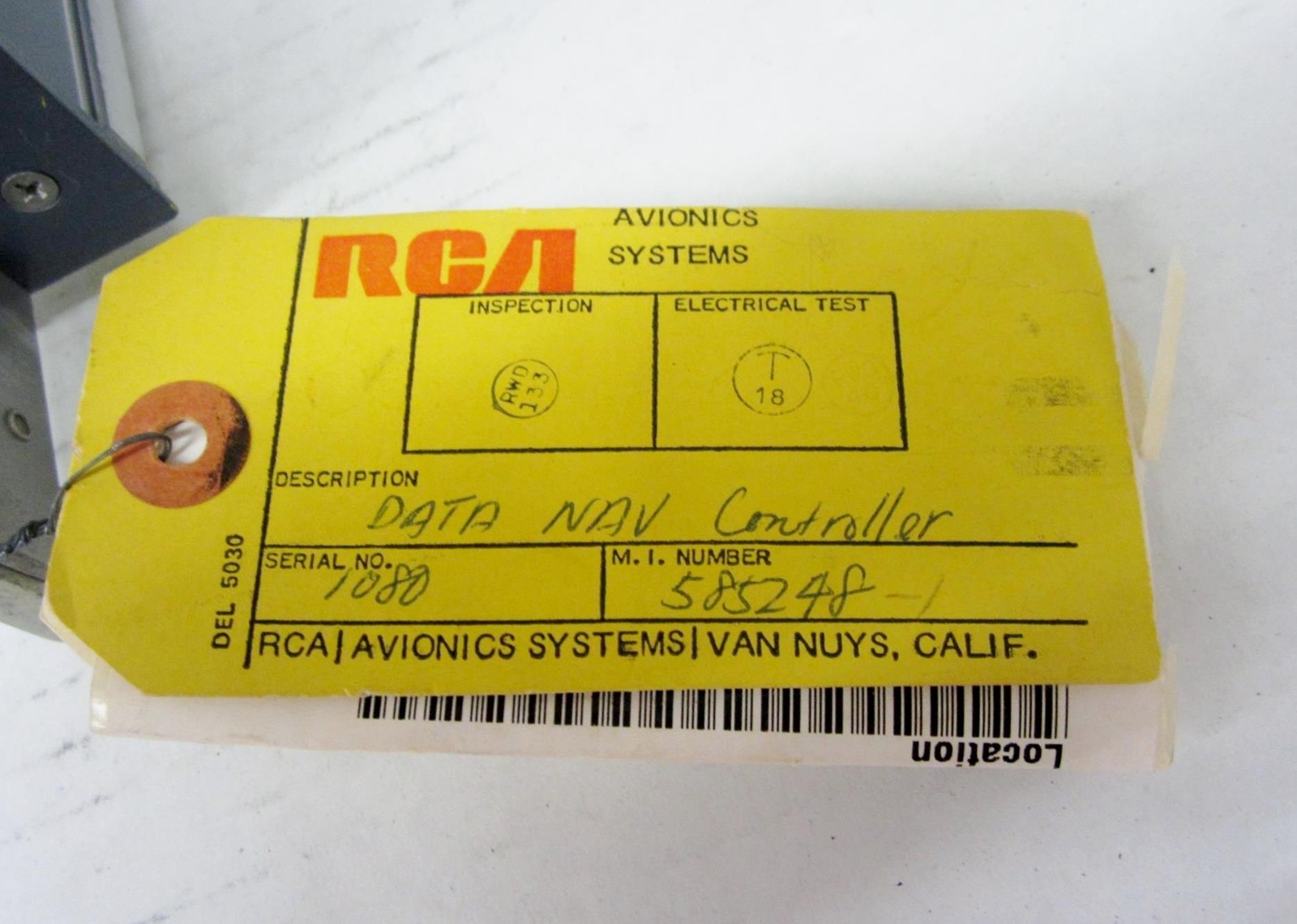 RCA AVIONICS SYSTEMS MI-585248-1 DATA NAV DNC-1001