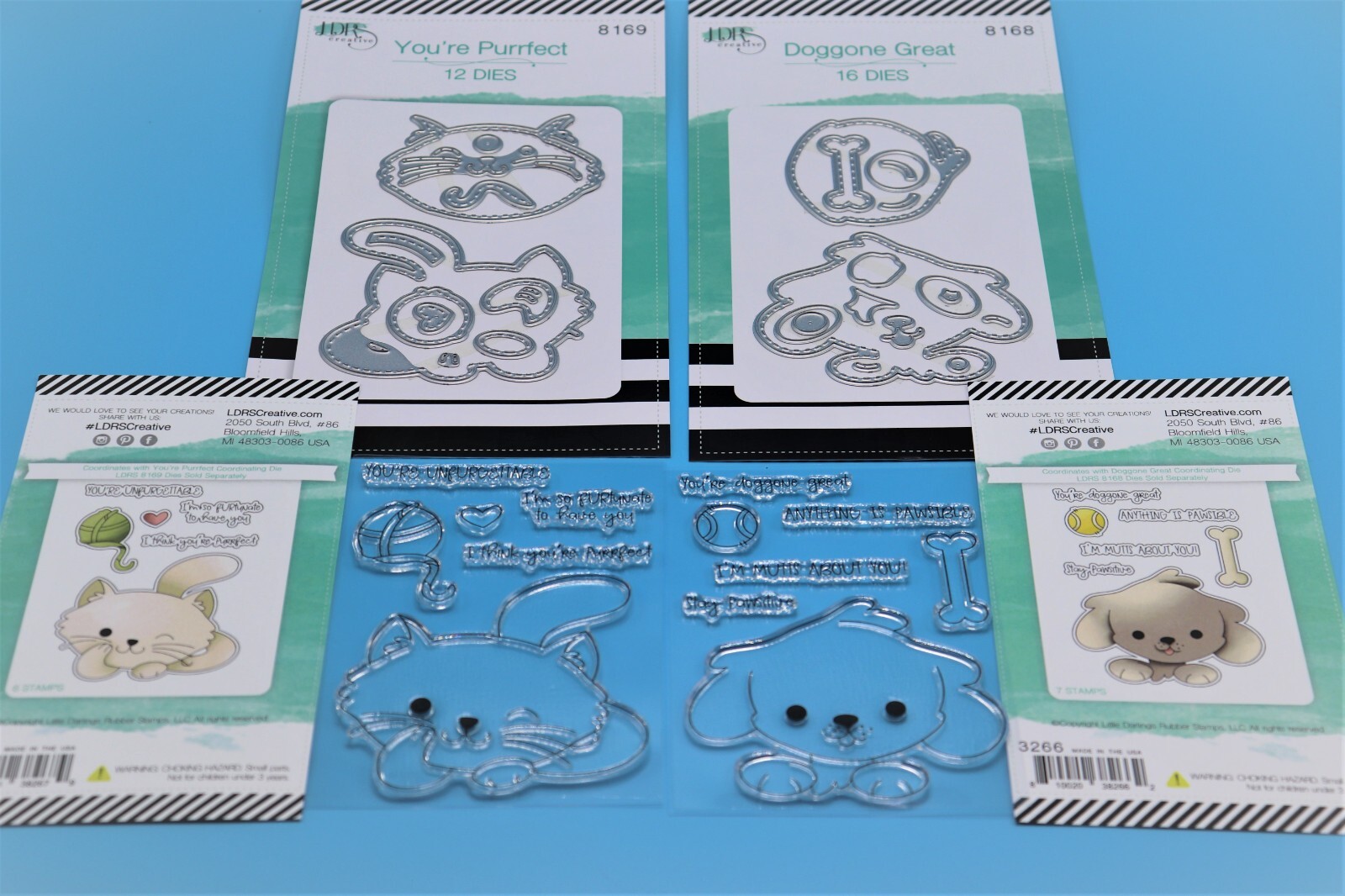 Little Darlings Adorable Puppy /kitten  Stamp and Die Set -727963 dog/cat bundle