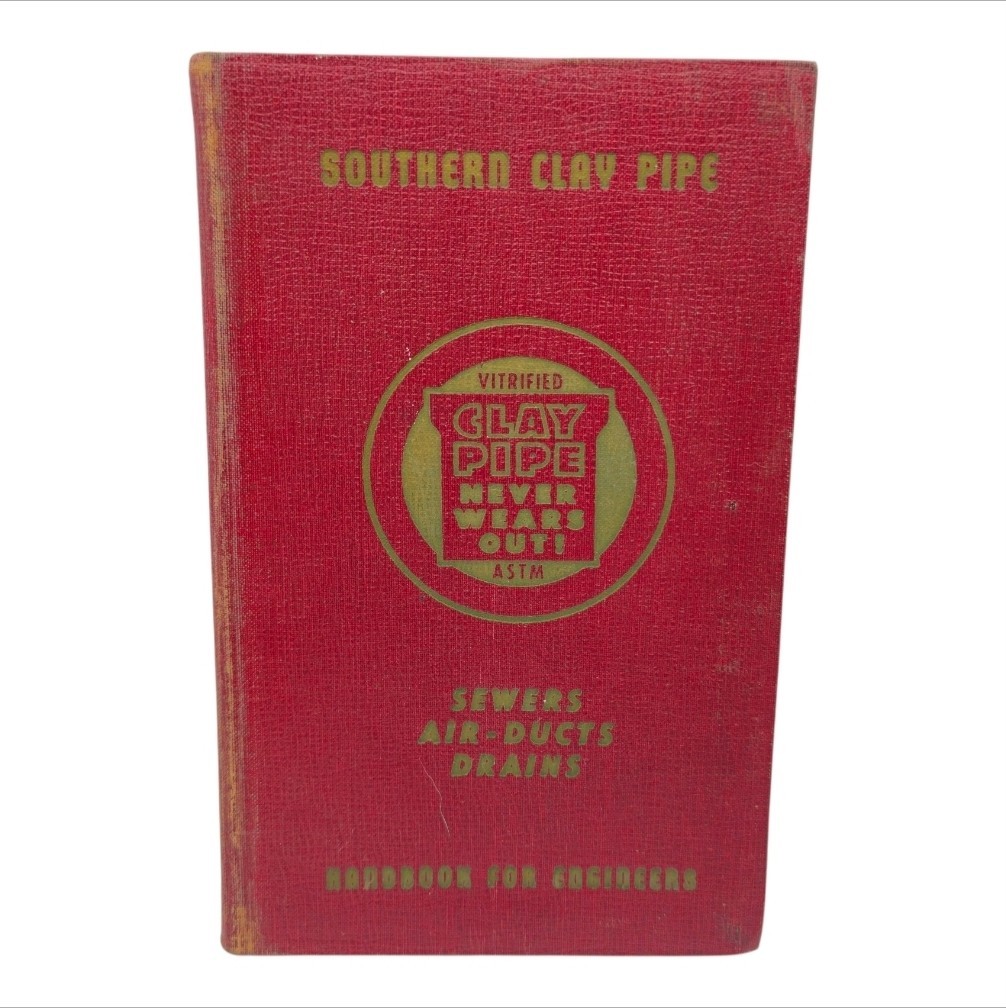 1957 Southern Vitrified Clay Pipe Engineer Handbook Sewer Drainage ASTM HVAC
