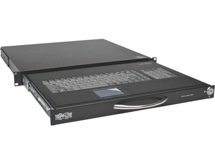 Tripp Lite SRSHELFKBD 1U Rackmount Keyboard w KVM Cable Kit