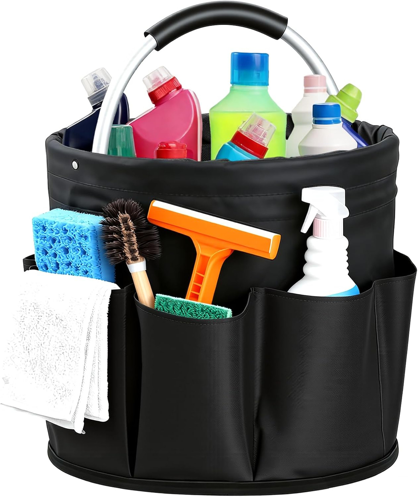 Cleaning Caddy with Handle, 17L Large Capacity Organizer Basket, Waterproof 600D