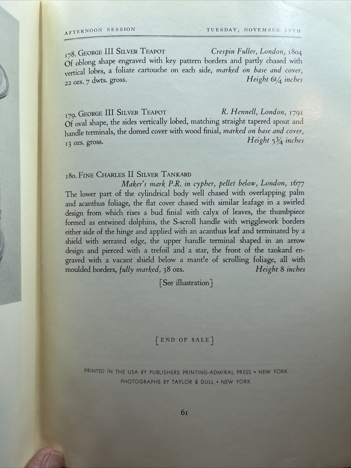 Parke-Bernet Catalog: Josephine, Countess Annesley (Lusitania Survivor)-Priced
