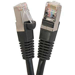100Ft CAT5E Shielded (FTP) Ethernet Network Booted Cable Black