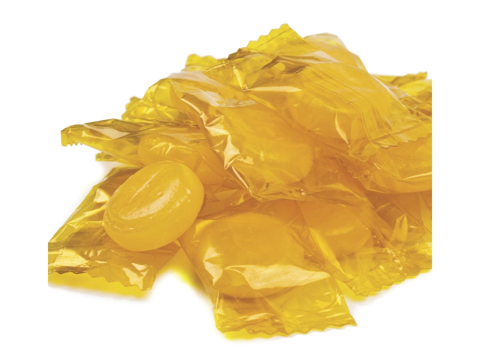 Sunrise 4 lb BUTTERSCOTCH DISKS Individually Wrapped Hard Candy Discs BULK
