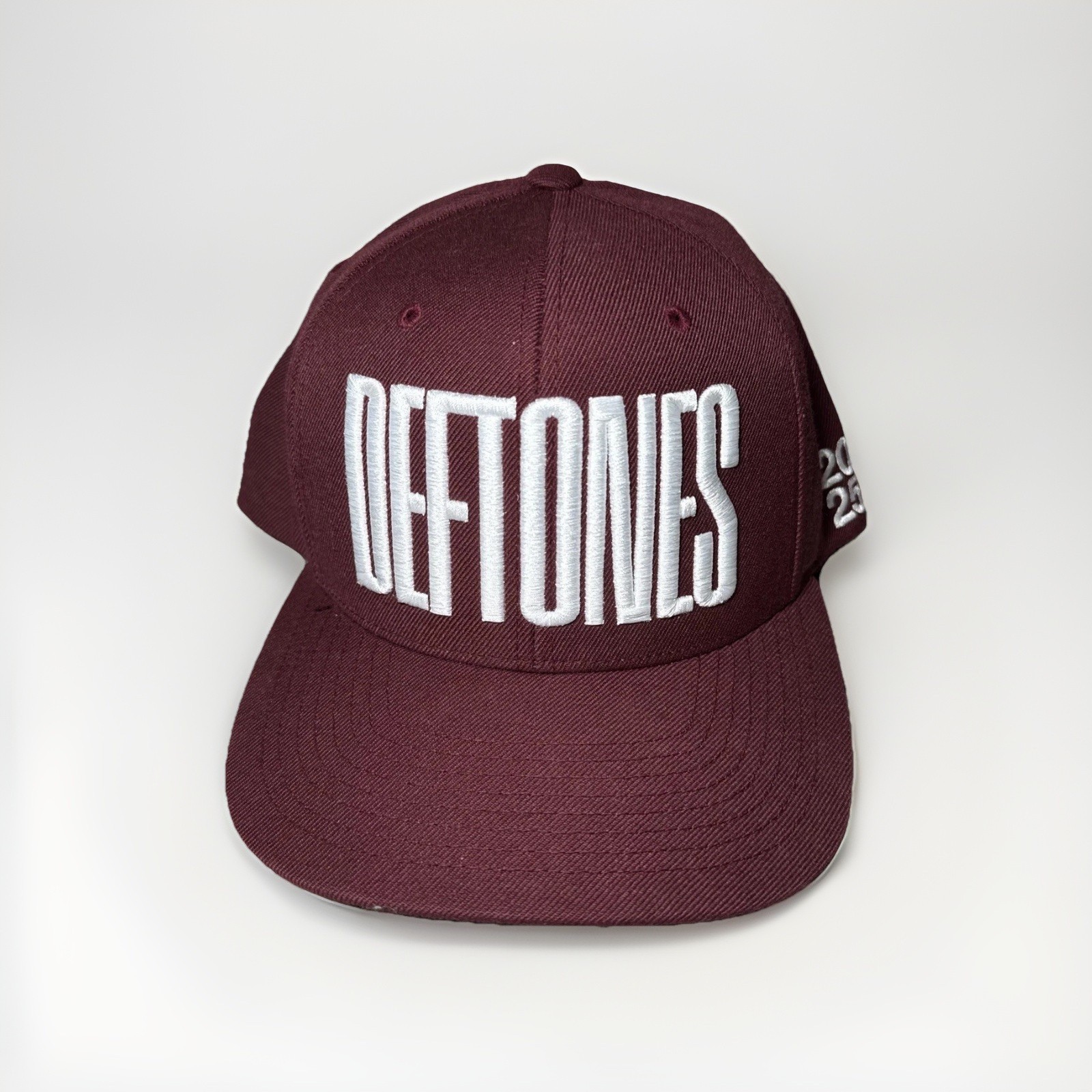 Deftones Embroidered Snapback Hat Baseball  North America Tour 2025 Maroon Cap