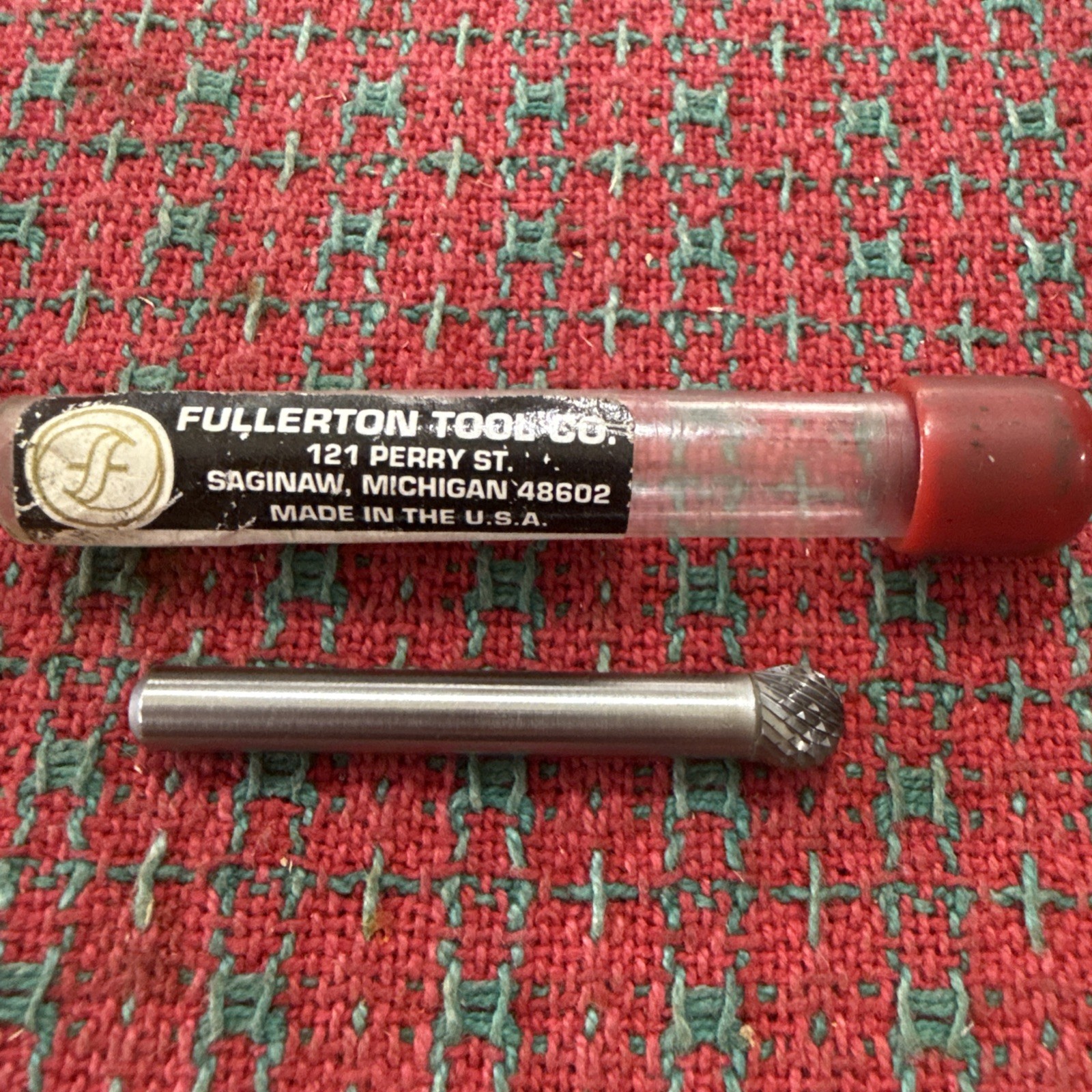 Carbide Burr Bur Tool Die Grinder Bit 1/4" Shank Round Head USA 🇺🇸 New NOS