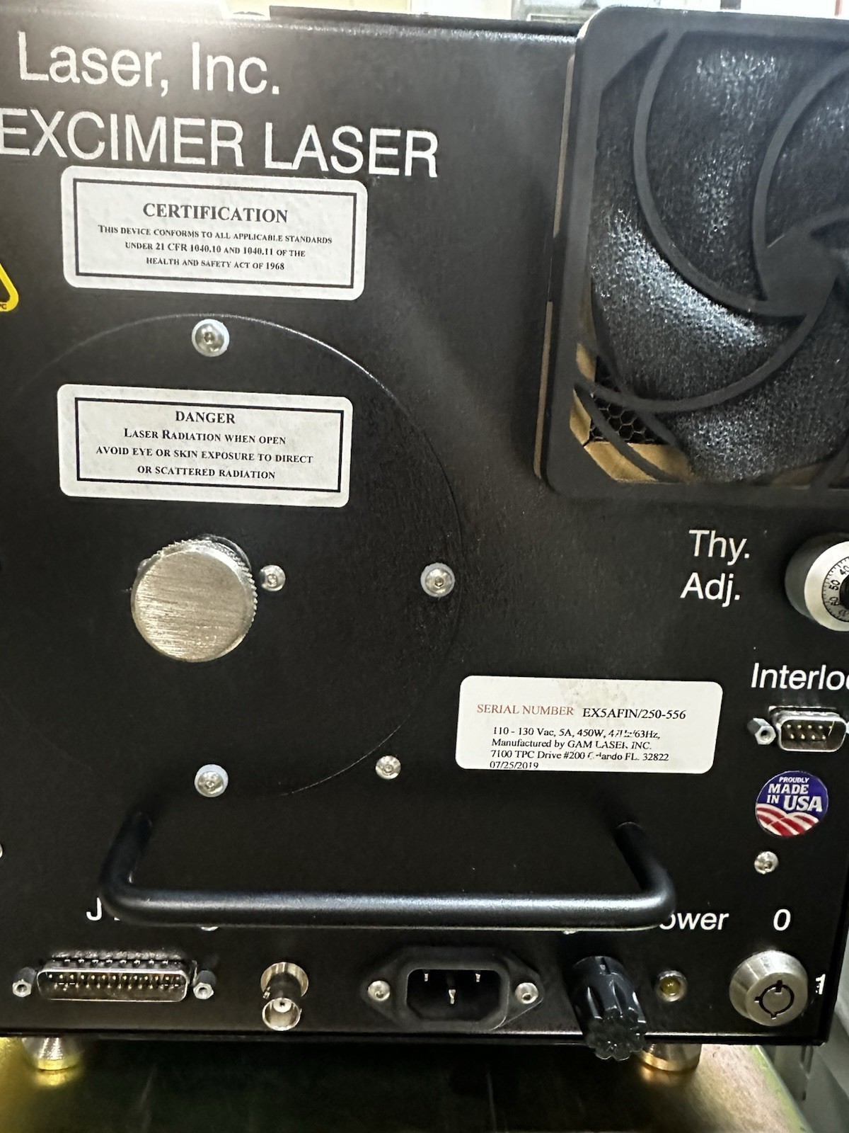 GAM Laser, Inc. EX5 Excimer Laser