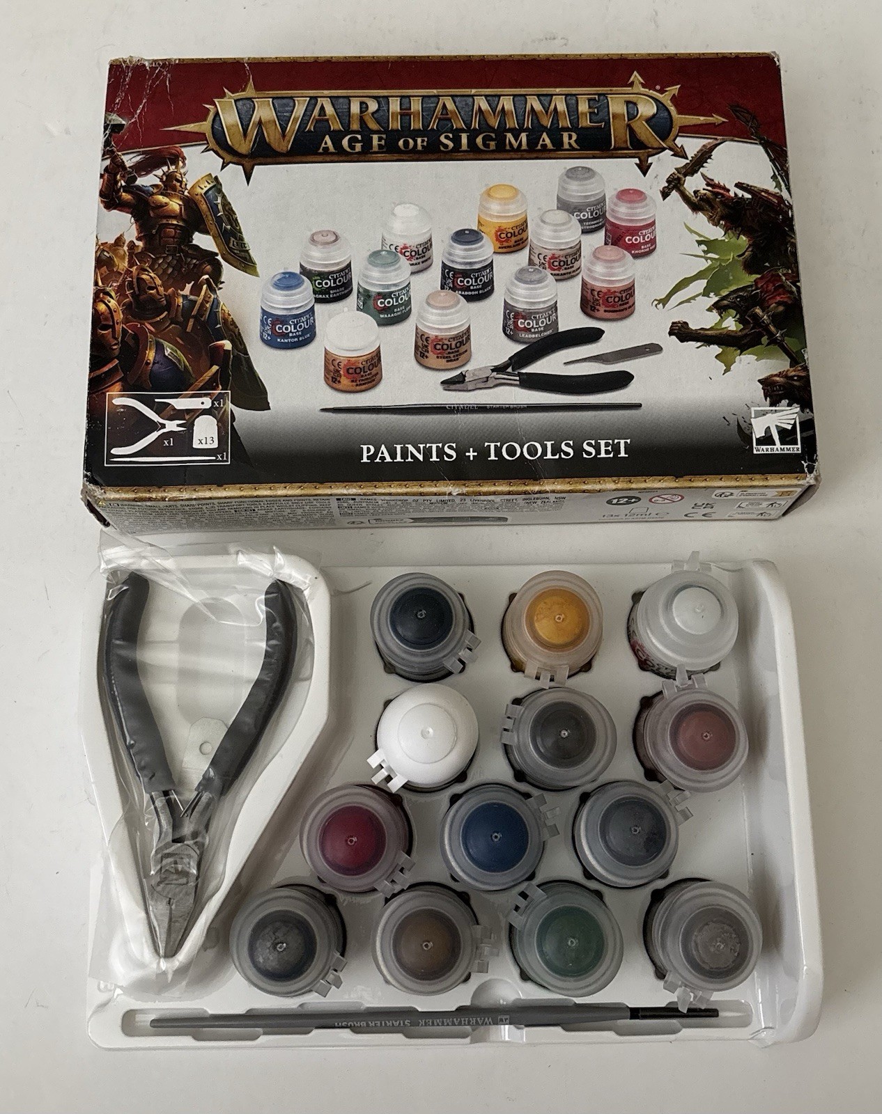 Warhammer Age of Sigmar Paints and Tools Set - Open Box