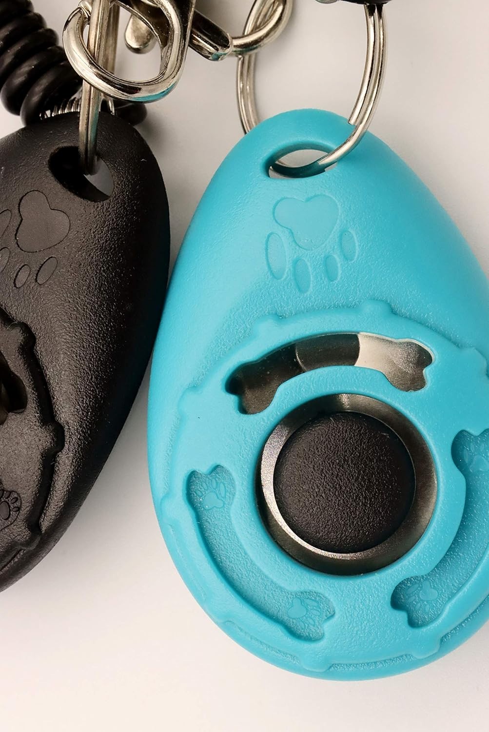 Pet Training Clicker with Wrist Strap - Dog Training Clickers New Black + Blue