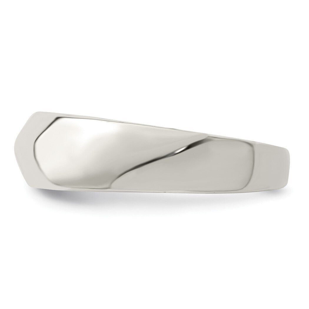925 Sterling Silver Faceted Solid Polished Domed Toe Ring - Adjustable Toe