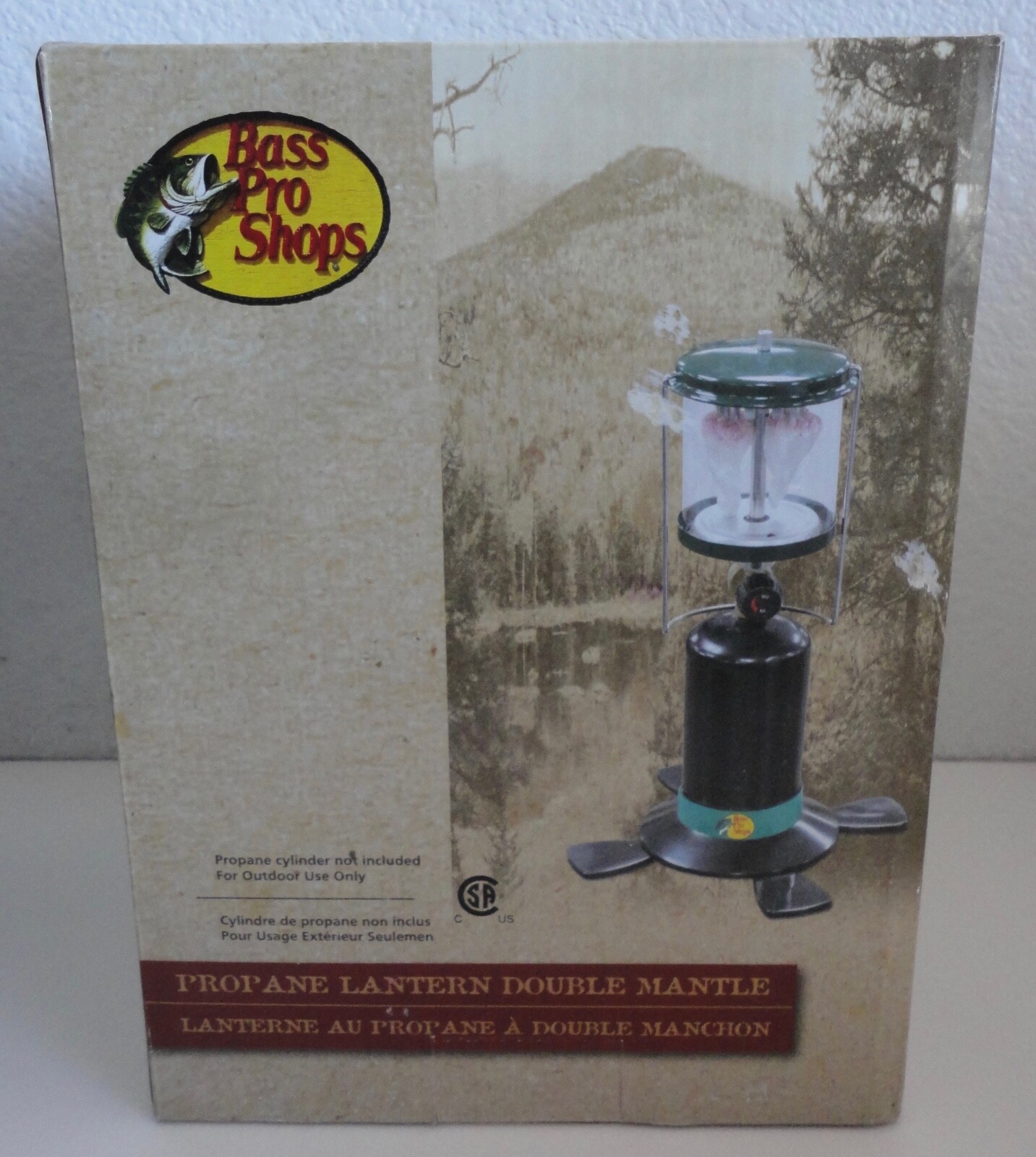 Bass Pro Shops Propane Lantern Double Mantle New in Open Box
