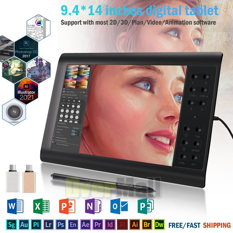 Digital Graphic Drawing Tablet with Screen Pen Display 22 Shortkey VIN1060 Plus