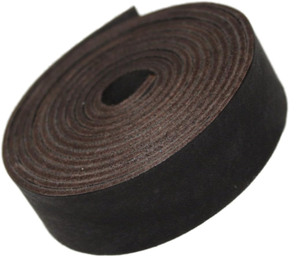 1 Inch Wide X 72” (6 Feet) Long Thick Leather Strips for Crafts | 9/64" Thick (8