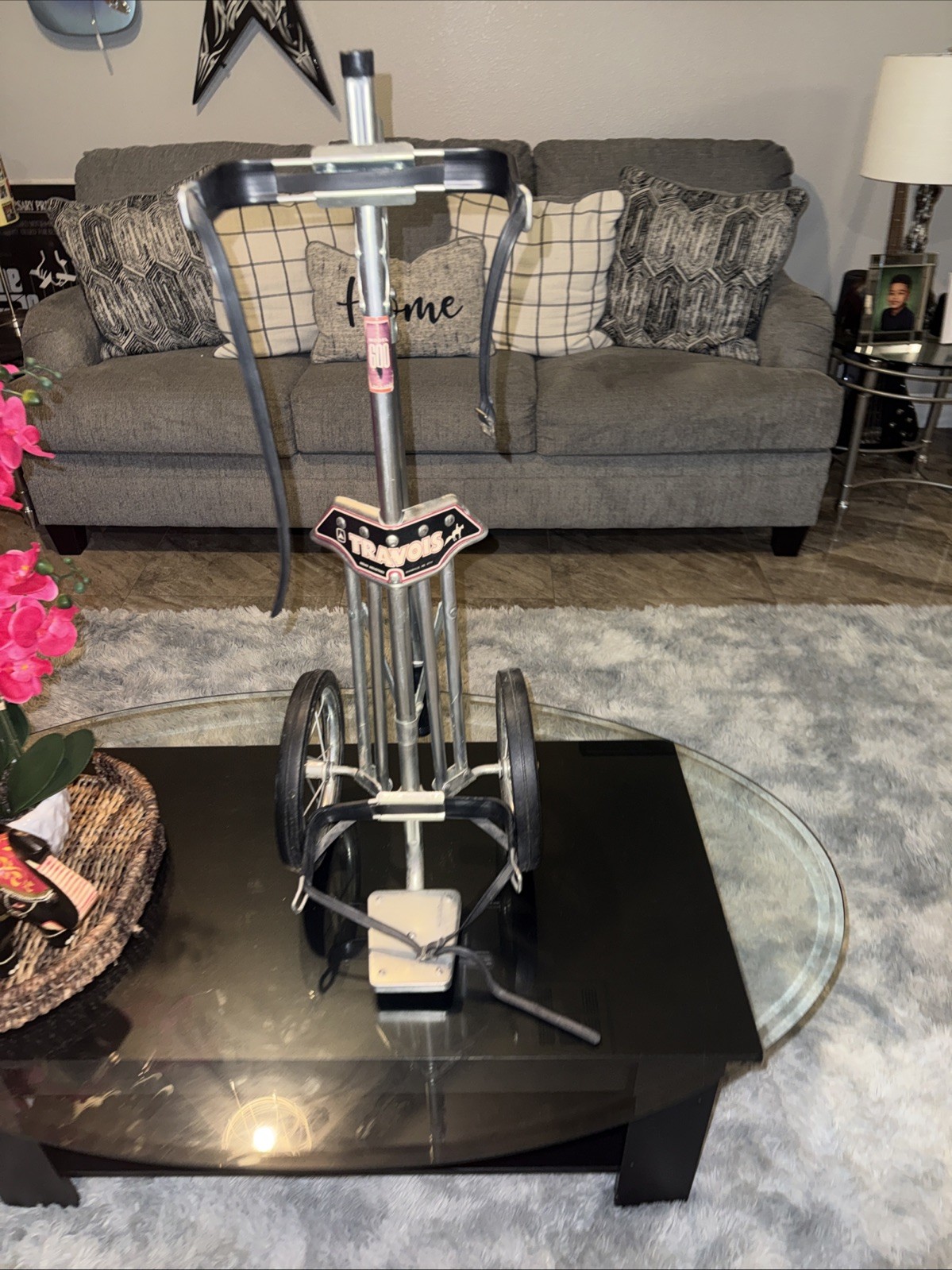 Vintage Travois 600 Golf Push Pull Cart Folding Lightweight Caddy 2  Wheel