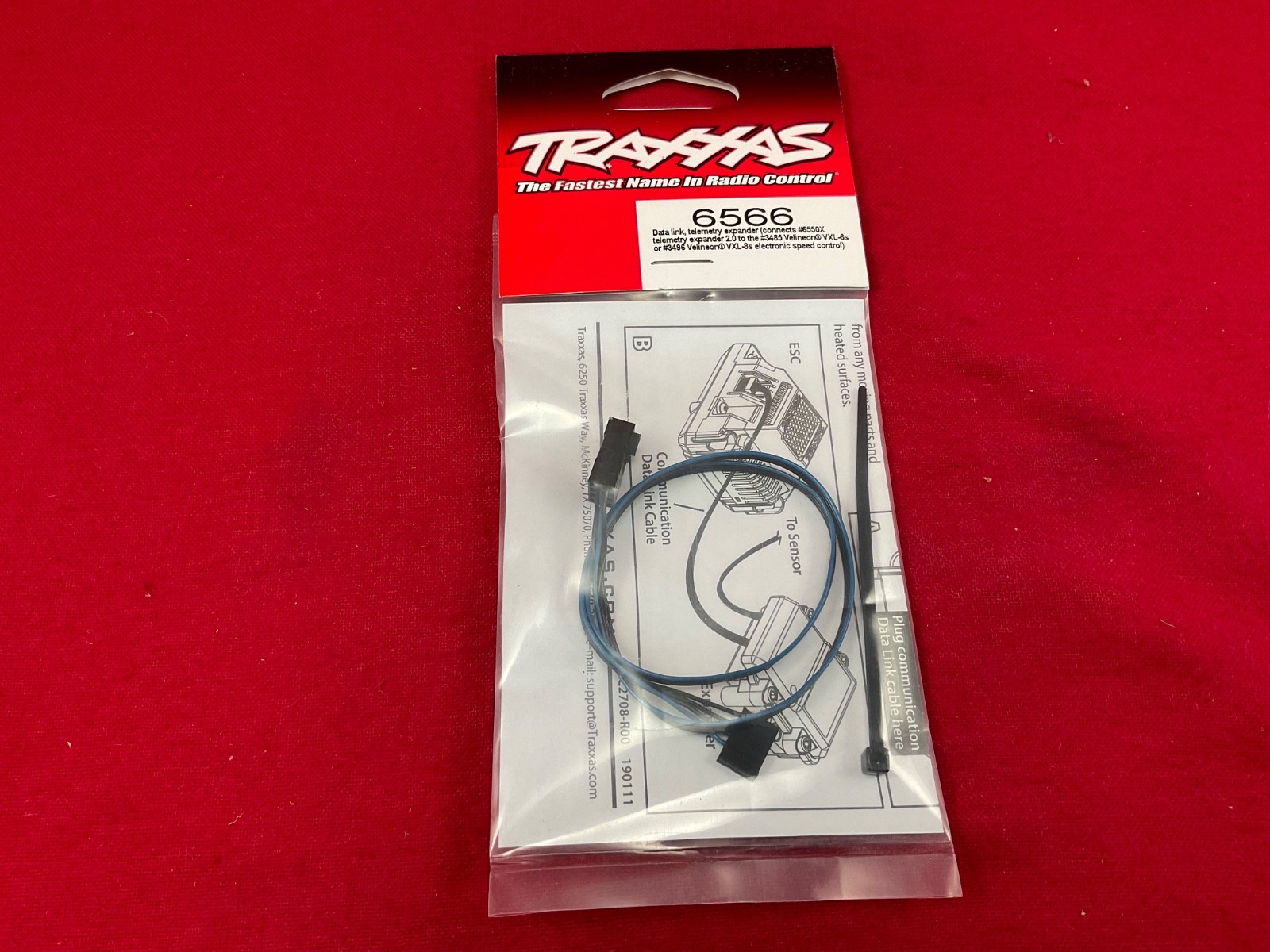 Traxxas 6565 Data link telemetry expander (connects #6550X to vxl-6s vxl-8s)