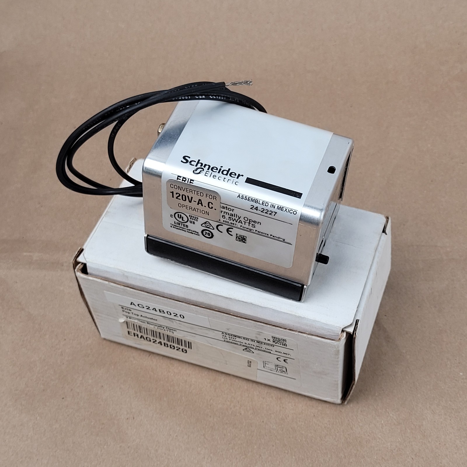 Schneider Electric AG24B020 Erie PopTop Actuator, 120 VAC, 6.5 W, Two Position