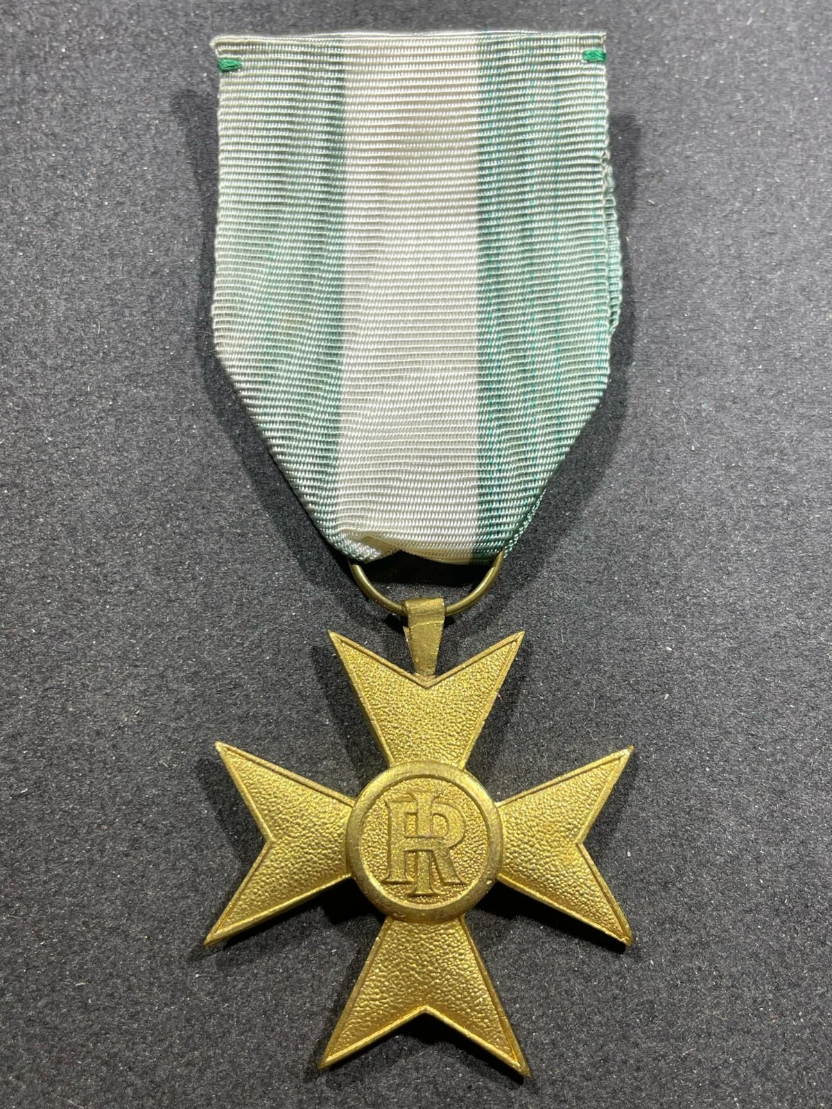 1953 WW1 / WW2 Army Military Italian 25 Year Long Service Cross Medal - OFFICERS
