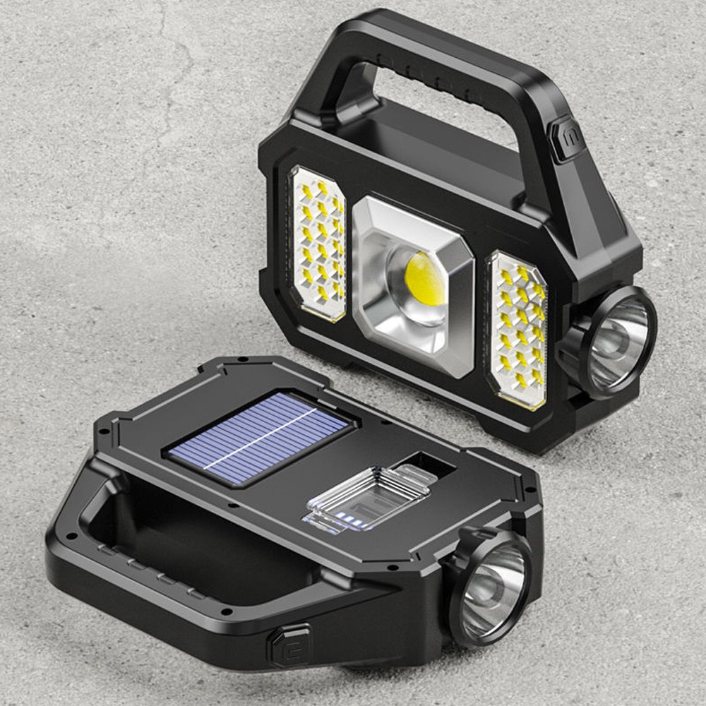 Solar Power LED Camping Lamp Flashlight Tent Light Lantern Rechargeable ASW