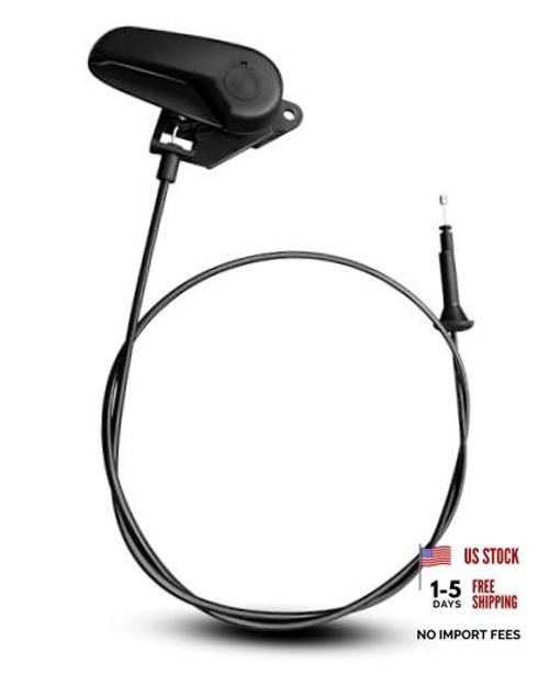 Hood Release Cable Pull Handle Assembly with Latch Bracket Fit for Ford Fusion
