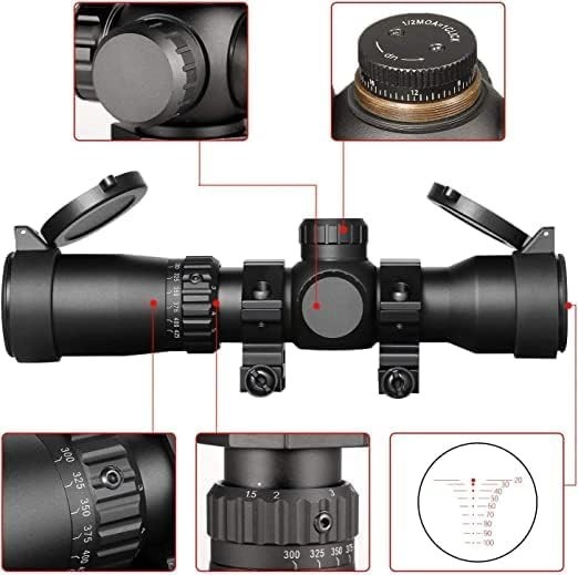 Crossbow Scope 1.5-5x32, 300-450 FPS Adjustment, Illuminated-