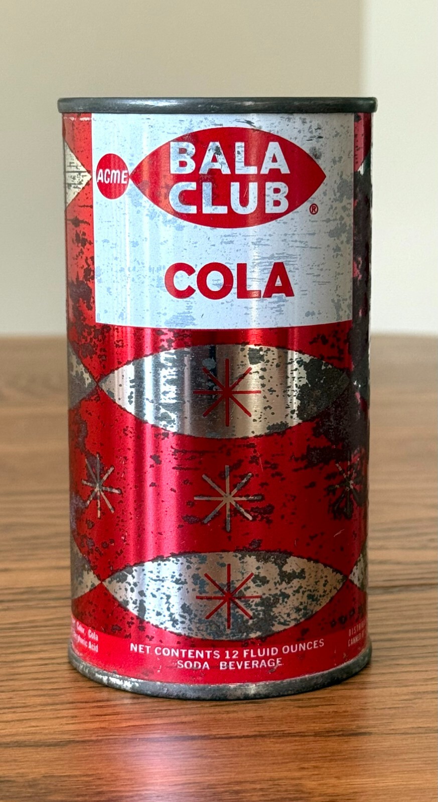 *Best Known Example?*-Rare Pre-Zip Code Bala Club Cola Flat Top Soda Can
