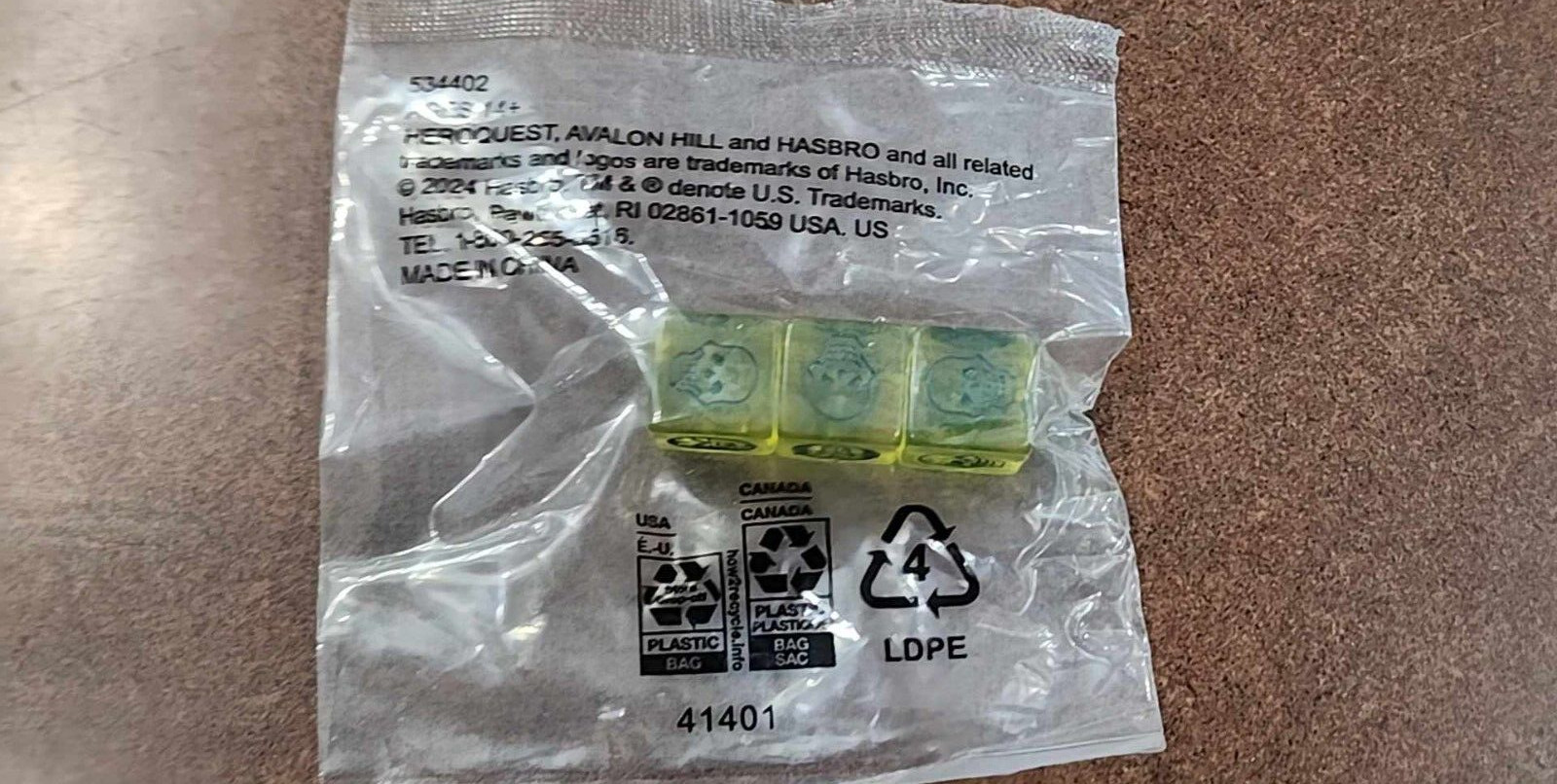 Heroquest: Jungles of Delthrak Promo Dice Set of 3 Gen Con 2024