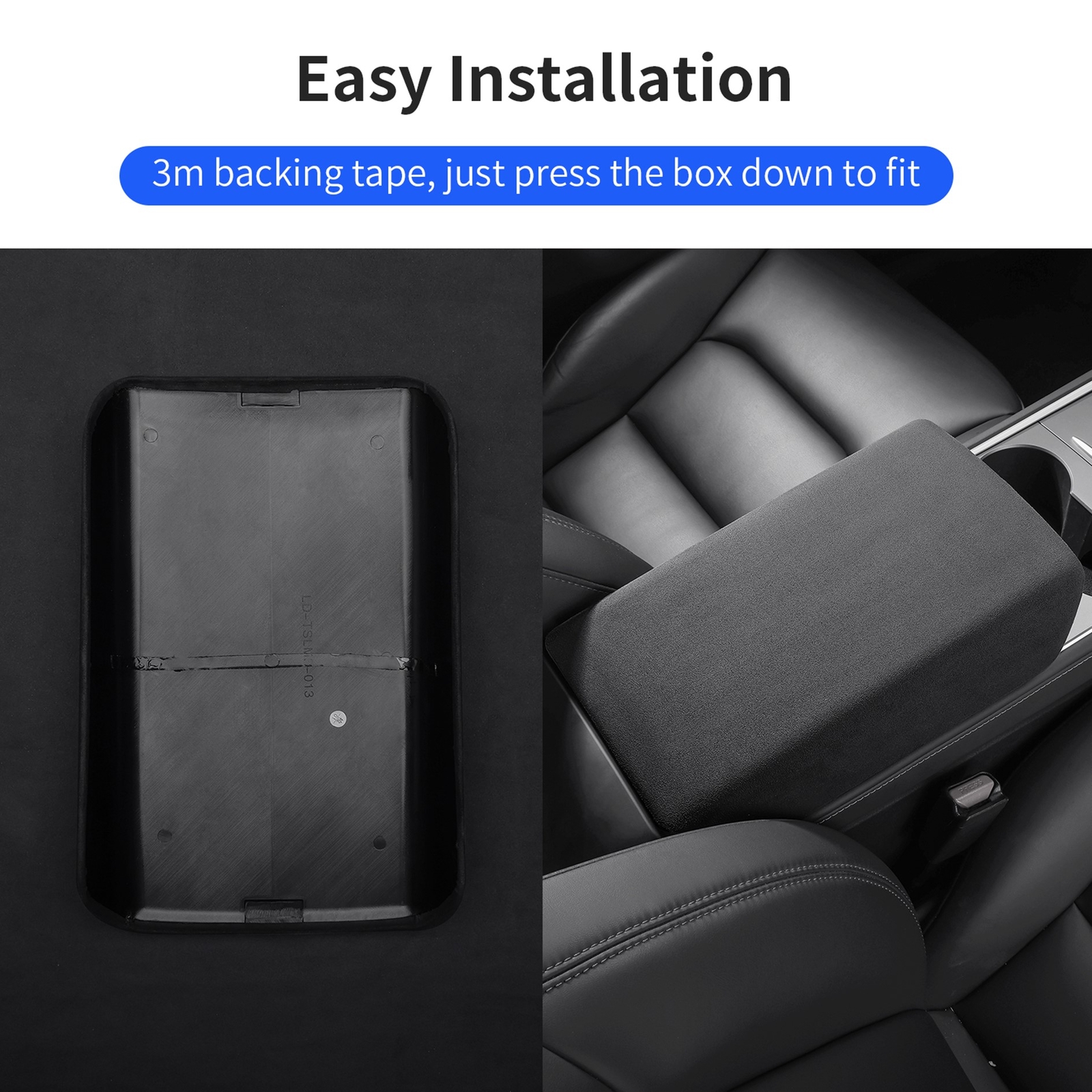 Alcantara Center Console Armrest Cover Protector Pad Fits for Tesla Model 3 Y