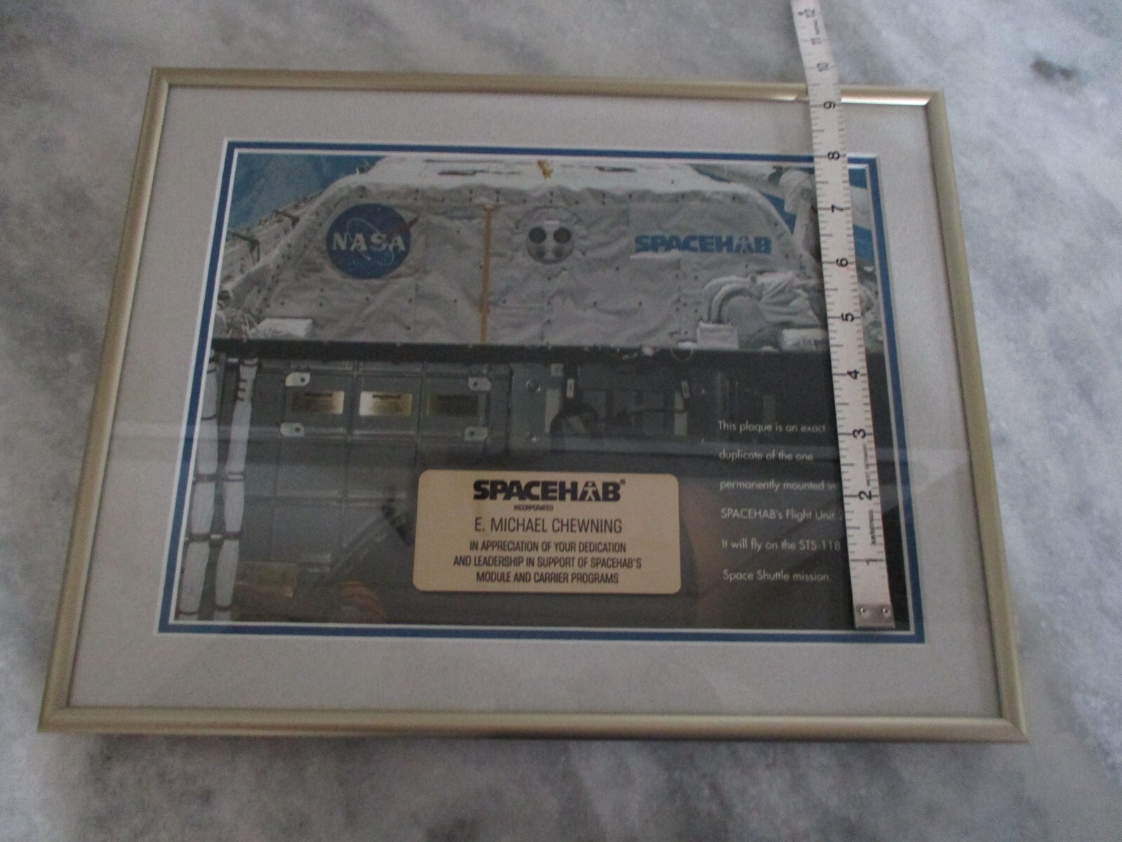 NASA SPACEHAB BOEING AWARD-MODULE/CARRIER PROGRAM-EXACT DUPLICATE UNIT 2 STS-118