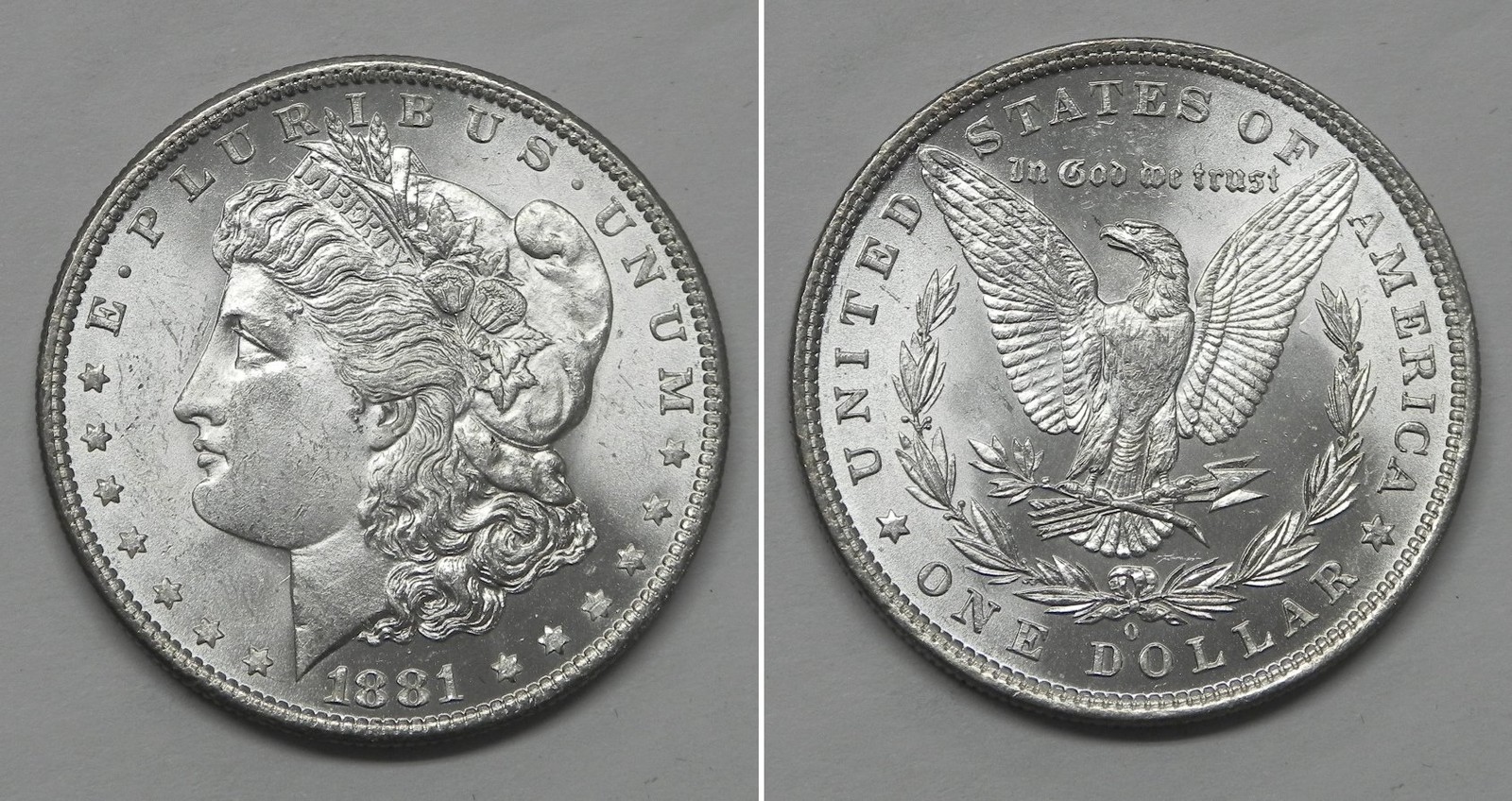 X7403  1881-O Morgan Dollar, Choice BU+