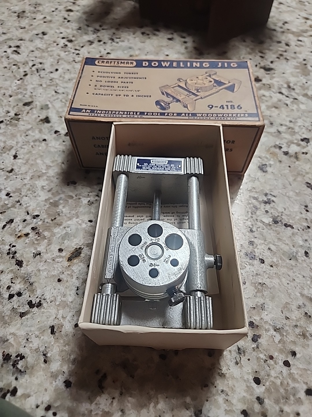 VINTAGE SEARS CRAFTSMAN DOWELING JIG 9-4186