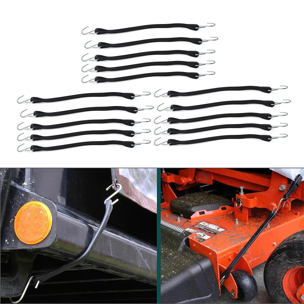 New 15" Heavy Duty Rubber Tarp Straps Tie Down Bungee Cords With Hooks  gz