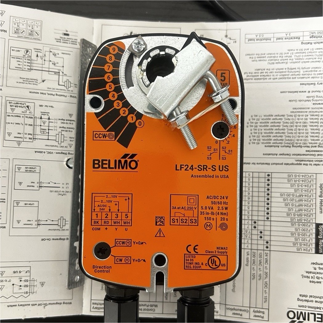 Belimo LF24-SR-S US Spring Return Damper Actuator 24V Direct Mount