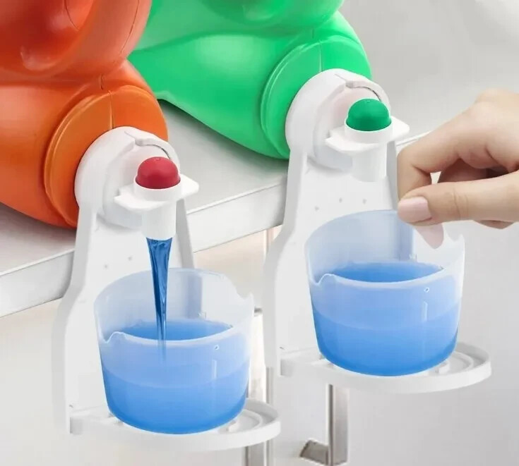 2 Pack Laundry Detergent Cup Holder Drip Catcher Steady Cup Holder WHITE New!