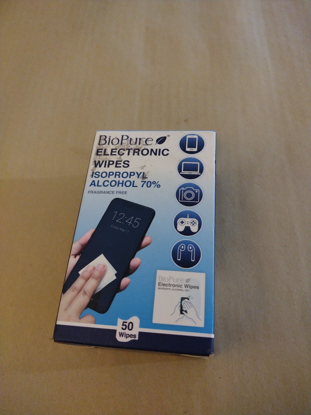 BIOPURE ELECTRONIC 50 WIPES * FRAGRANCE FREE * NEW IN BOX *