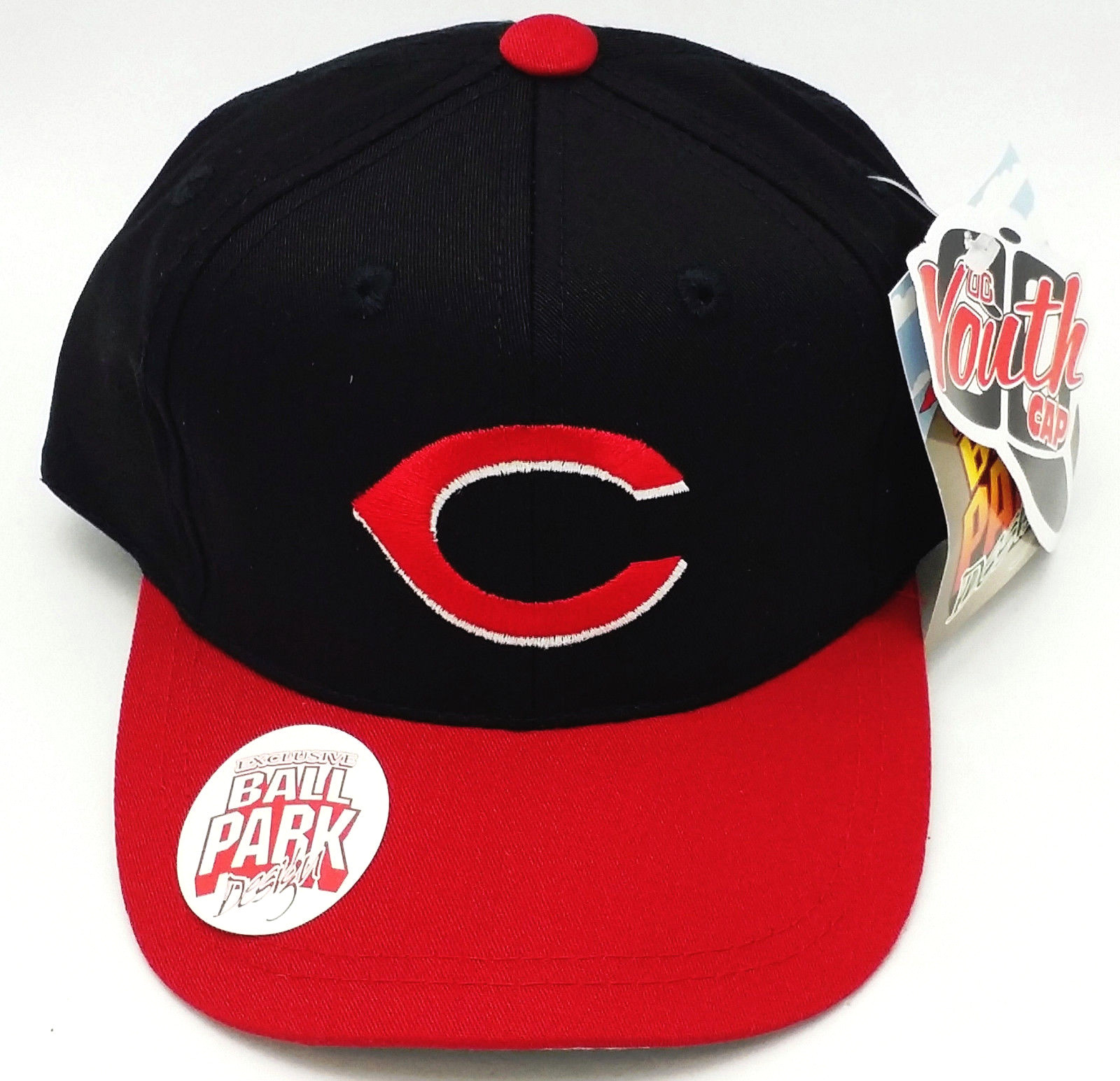 Cincinnati Reds Hat Infant Black/Red Cotton Twill Hat