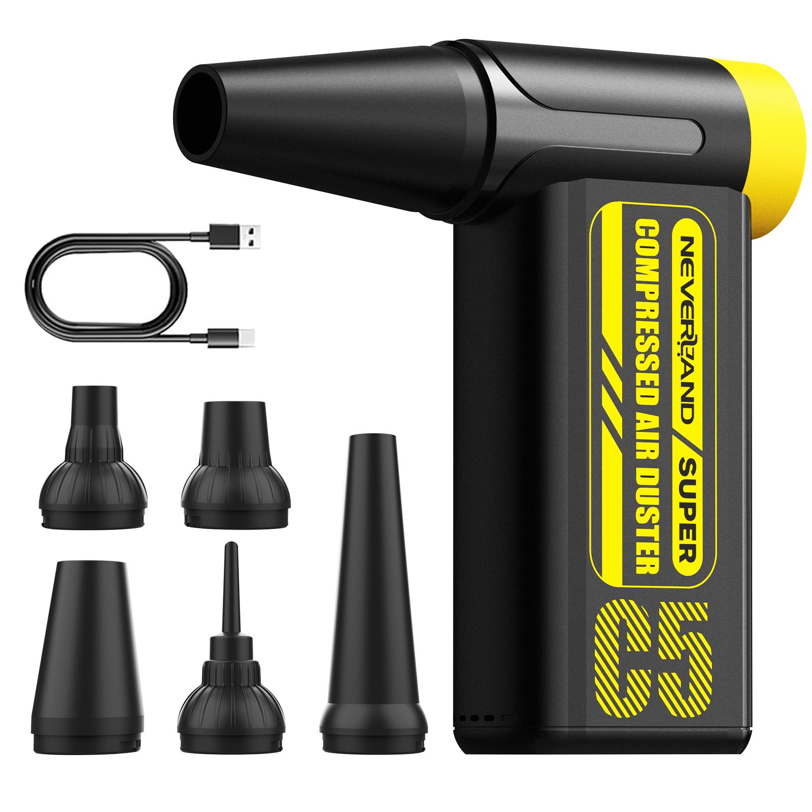 Compressed Air Duster Portable Cordless Type-C USB Charging For Car Home Cleaner