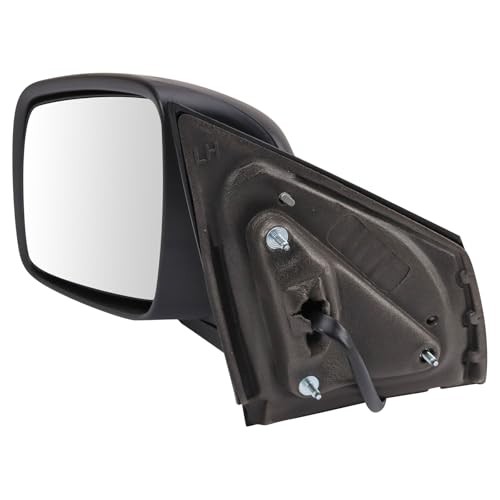 Driver Side Power Heated Mirror Textured Black Compatible with 2009-2015