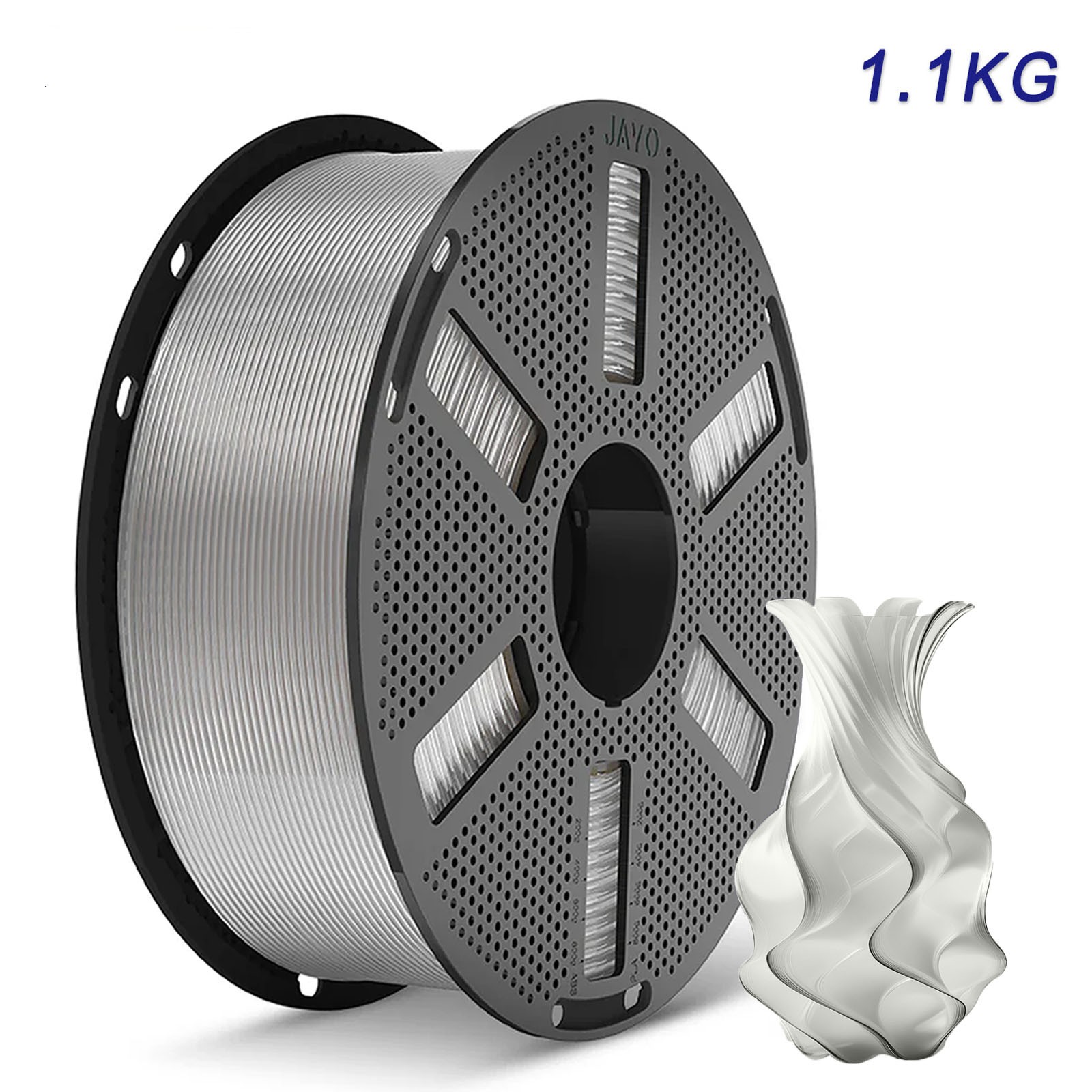 JAYO 1.1KG PLA Clear 1.75mm 3D Printer Filament High Stiffness Low Shrinkage