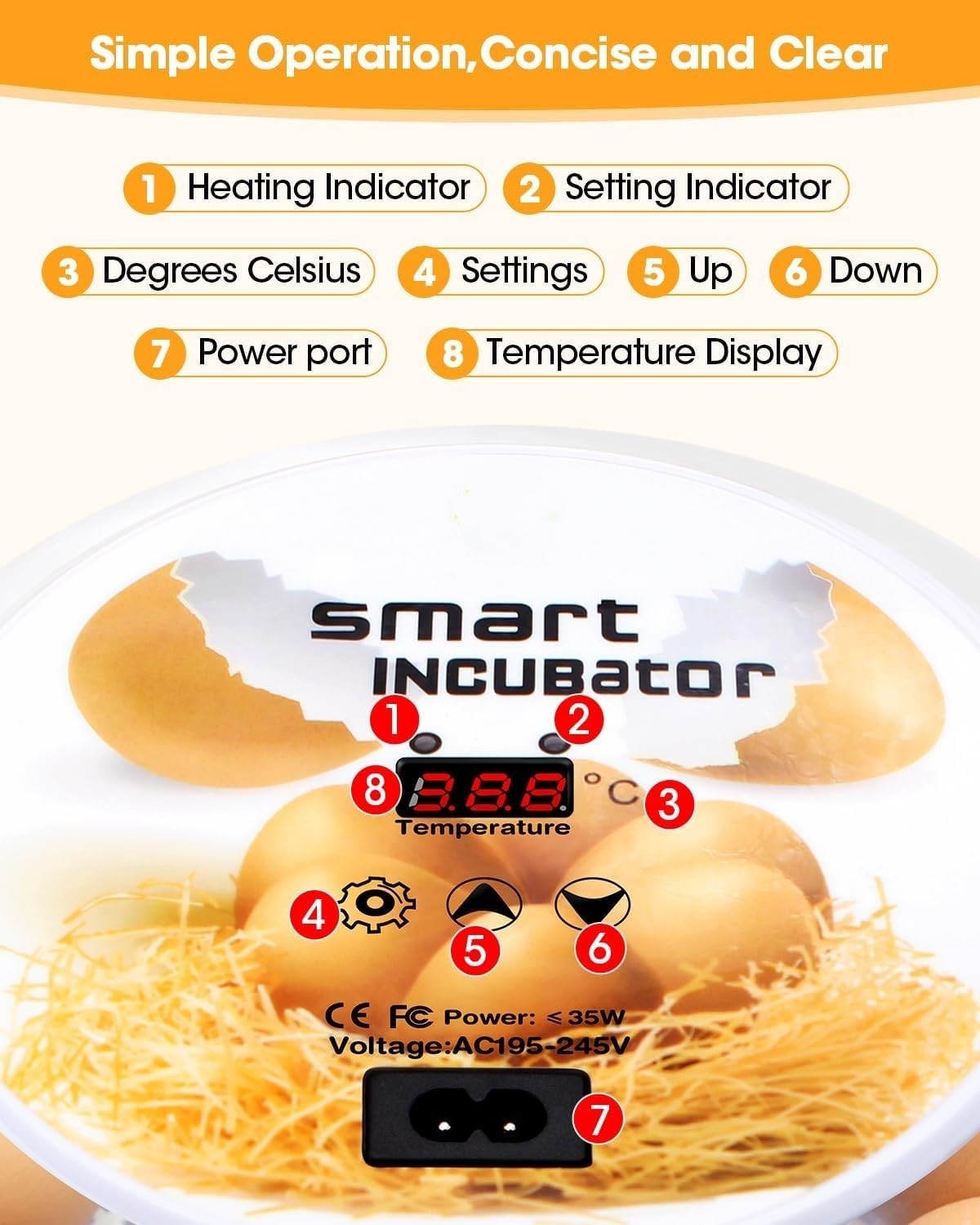 Incubators for Hatching Eggs, Chicken Waterer Cups, Automatic Egg Turner Hold...