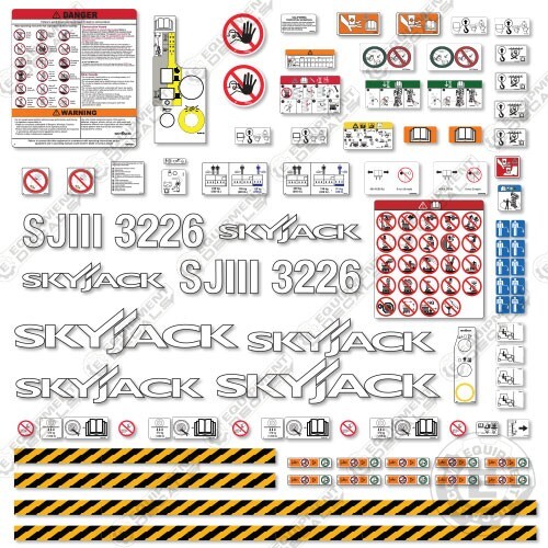 Fits SkyJack SJLLL3226 Decal Kit Scissor Lift - 7 YEAR OUTDOOR 3M VINYL!
