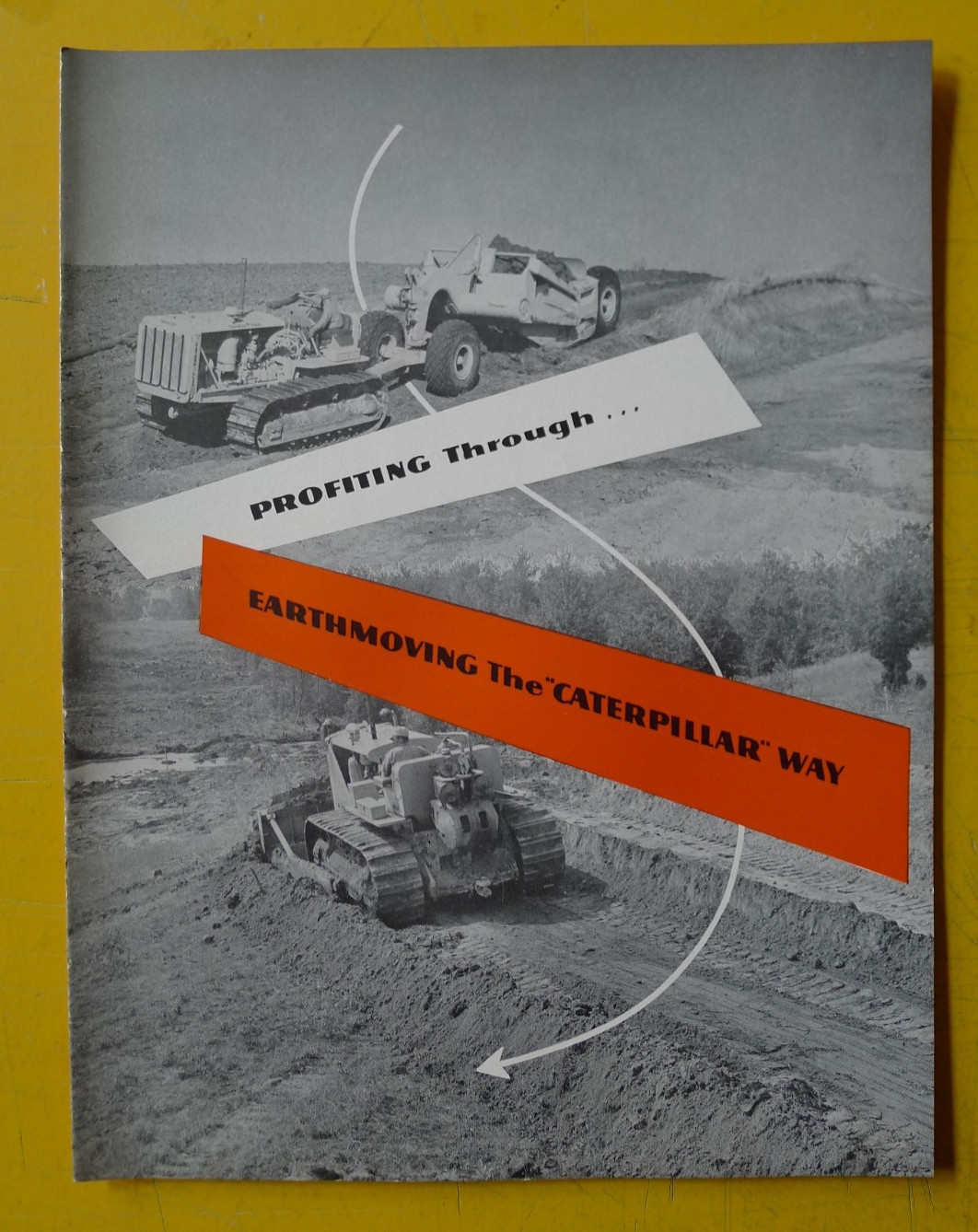 RARE Vintage CATERPILLAR Sales Brochure 1950s - Profiting Through Earthmoving