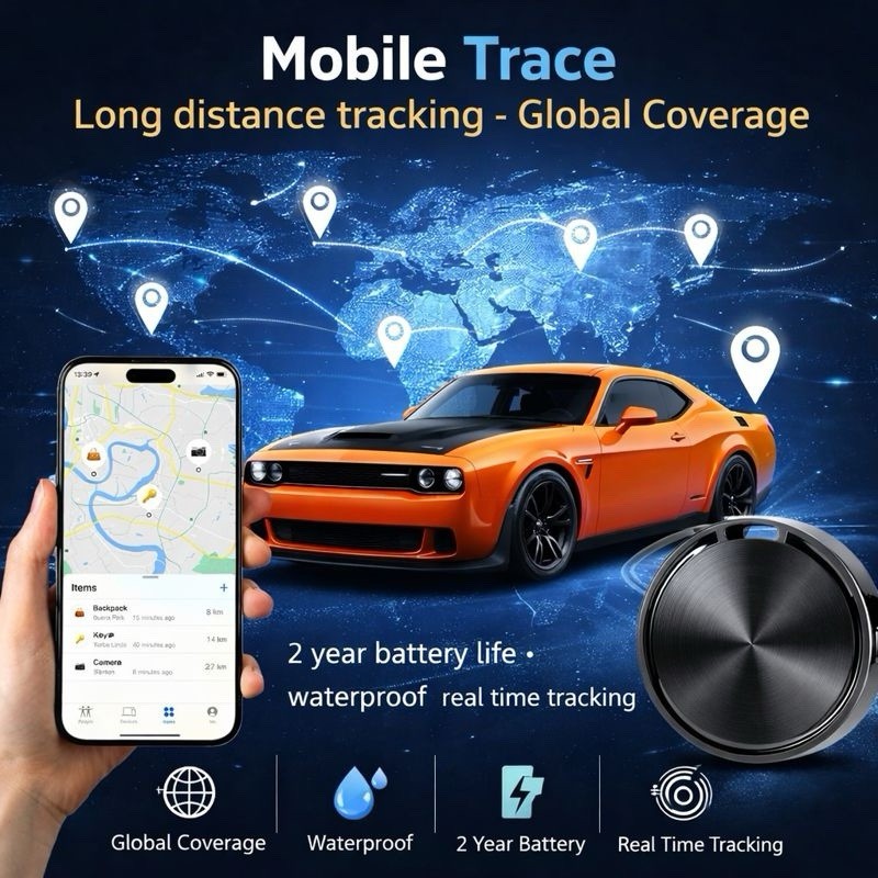 gps car tracker For iOS Or Android Devices No Monthly Fee 2 Years Battery