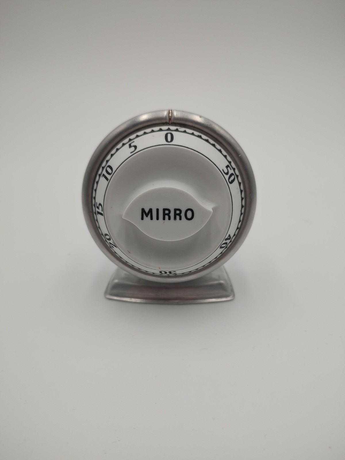 Mirro Mechanical Kitchen Timer Vintage Silver Aluminum Manual Countertop USA