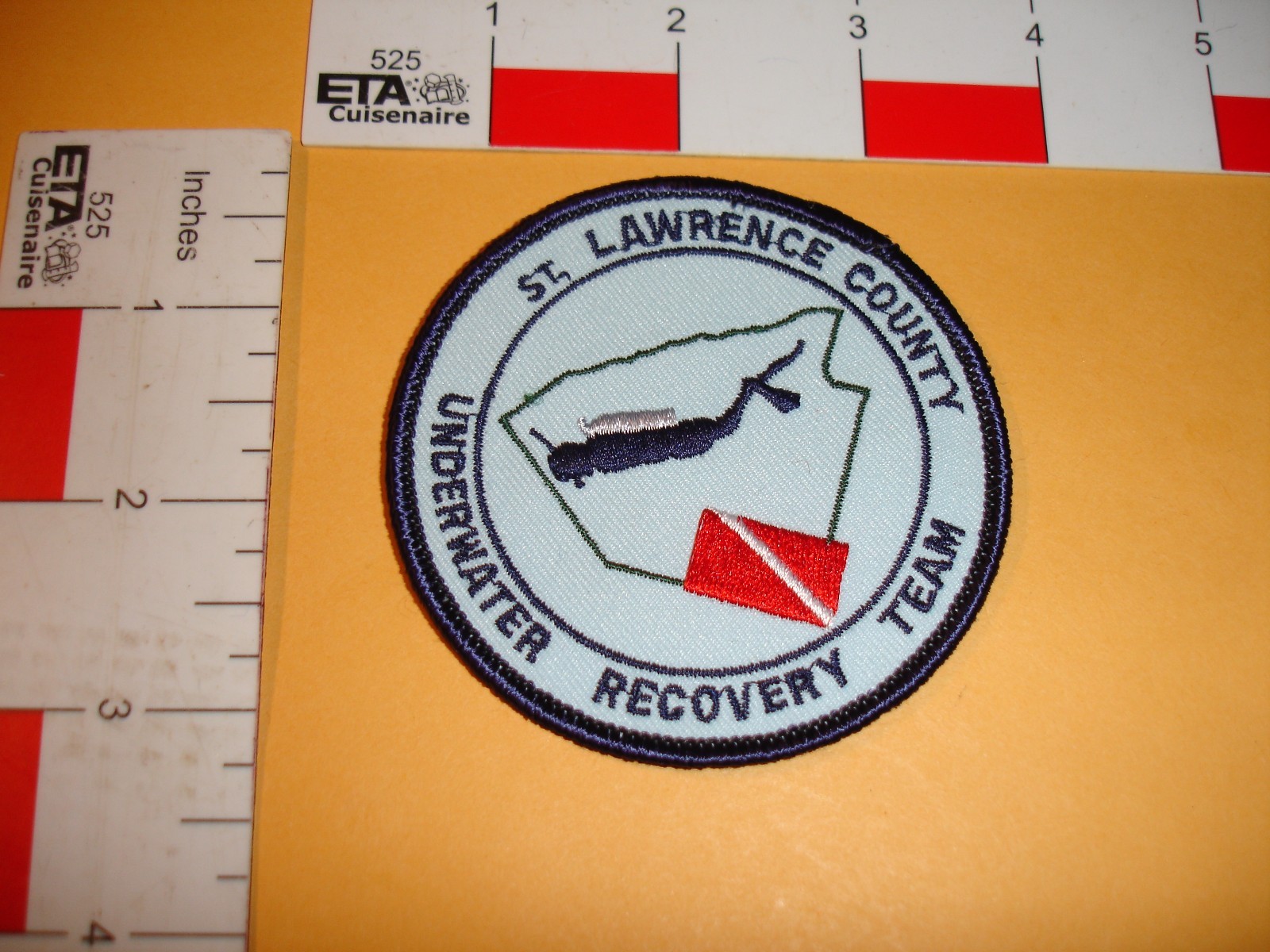 Vintage rescue recovery team patch St Lawrence County underwater recovery team