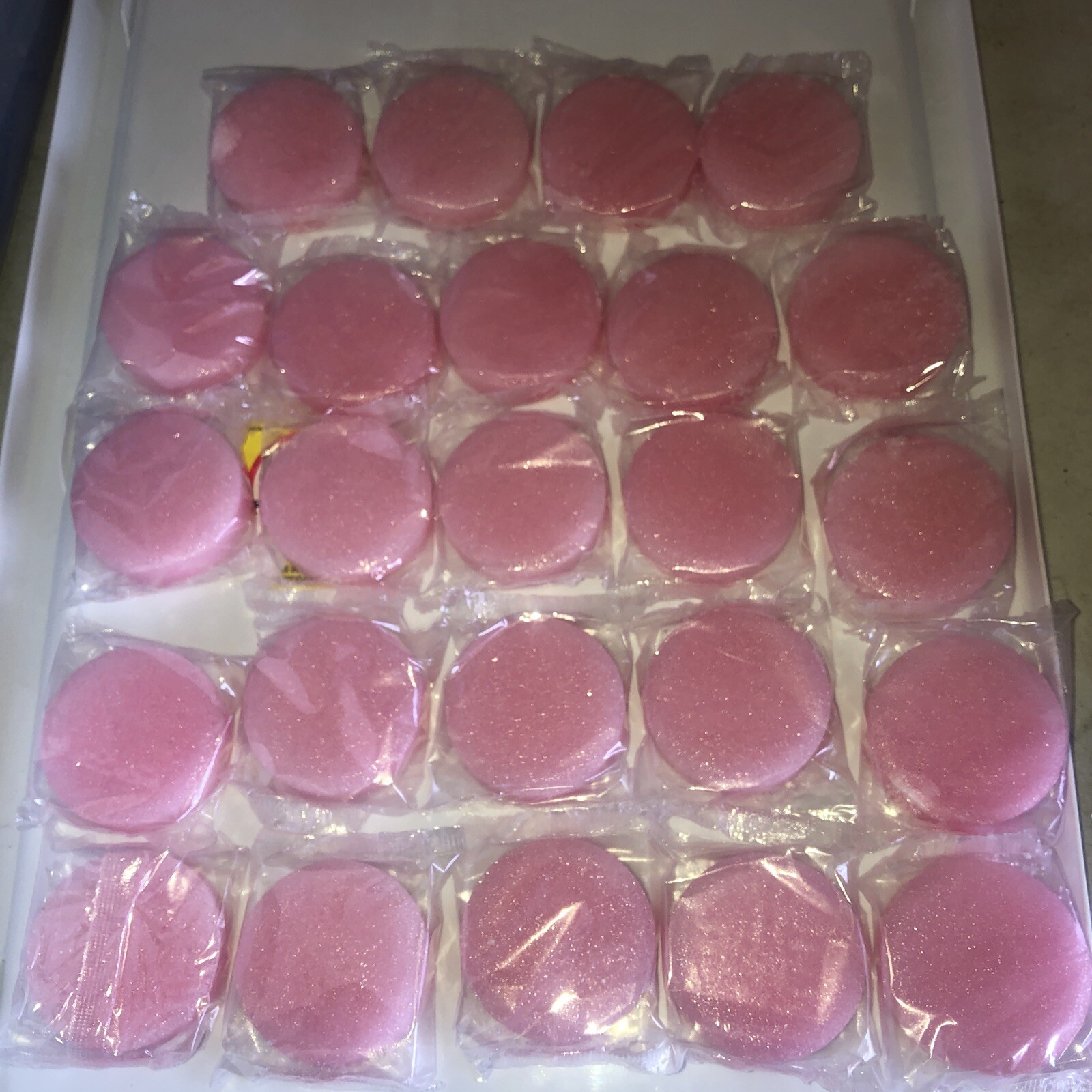 3 oz. Boardwalk Urinal Block Cherry Pink - pack of 24.