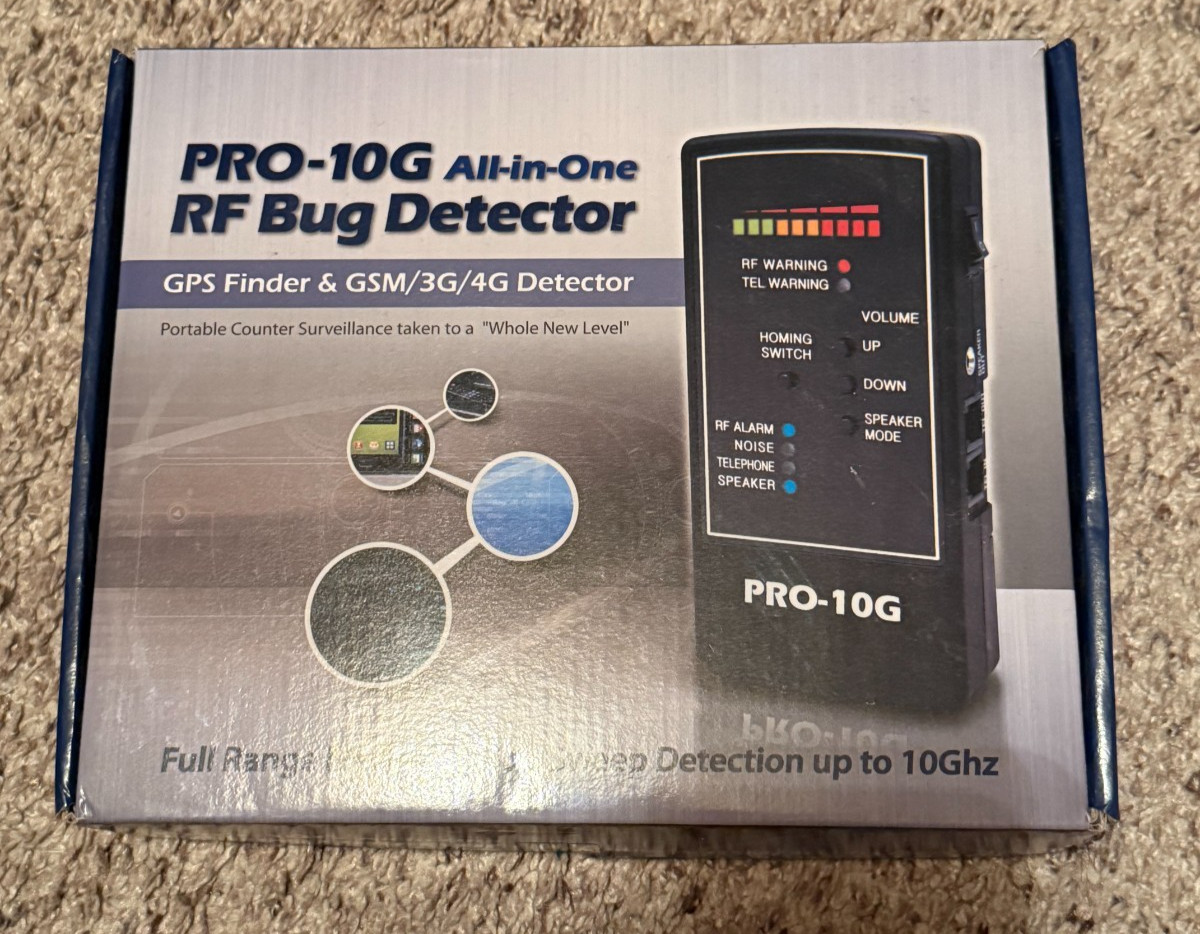 Pro-10G Bug Detector Finds GPS Trackers & Wireless Hidden Cameras and much more