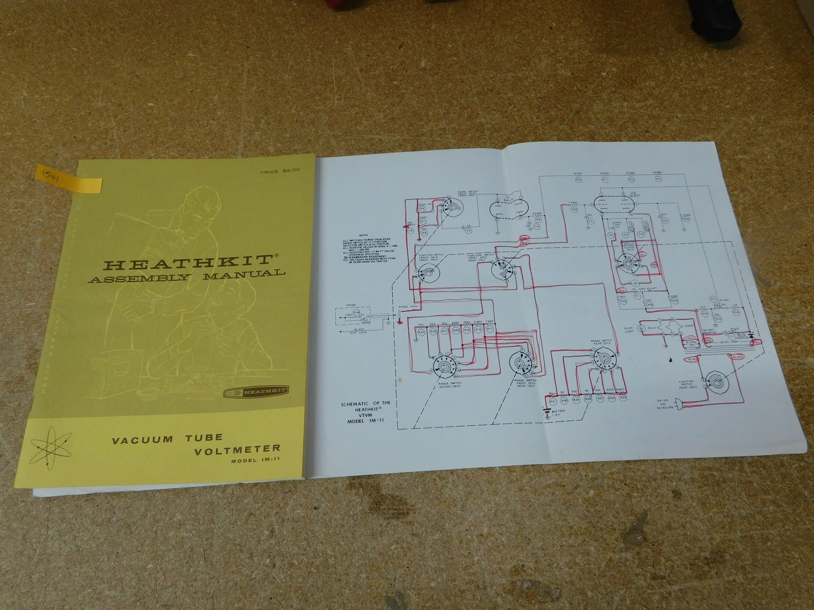 Heathkit IM-11 Vacuum Tube Voltmeter w/ Schematics (original)