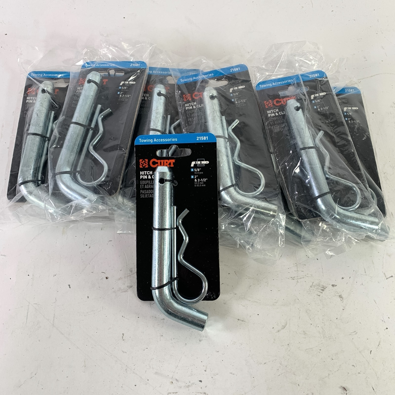 10 Pack Curt 21581 Hitch Pin 5/8" For 2" or 2-1/2" Receiver