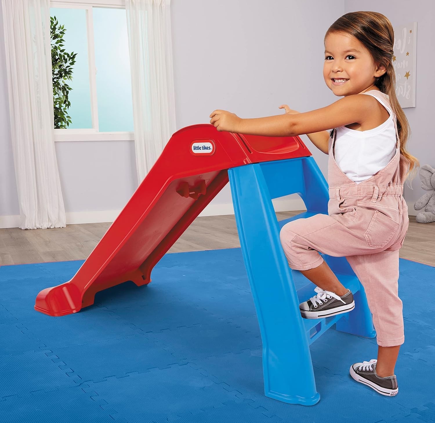 First Slide for Kids, Easy Set Up for Indoor Outdoor, Easy to Store, for Todd...
